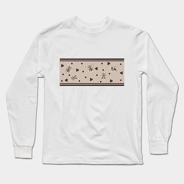 Bee honeycomb Long Sleeve T-Shirt by KiraVermillion